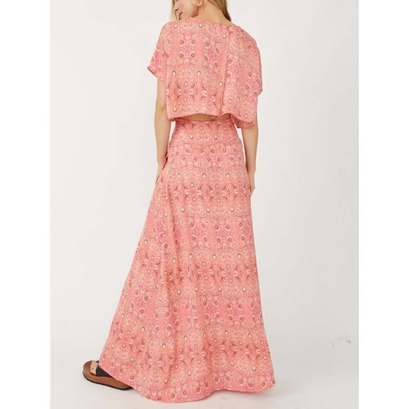 Free People Marion Top and Skirt Set / Candy Combo / sz 2 - Picture 3 of 8